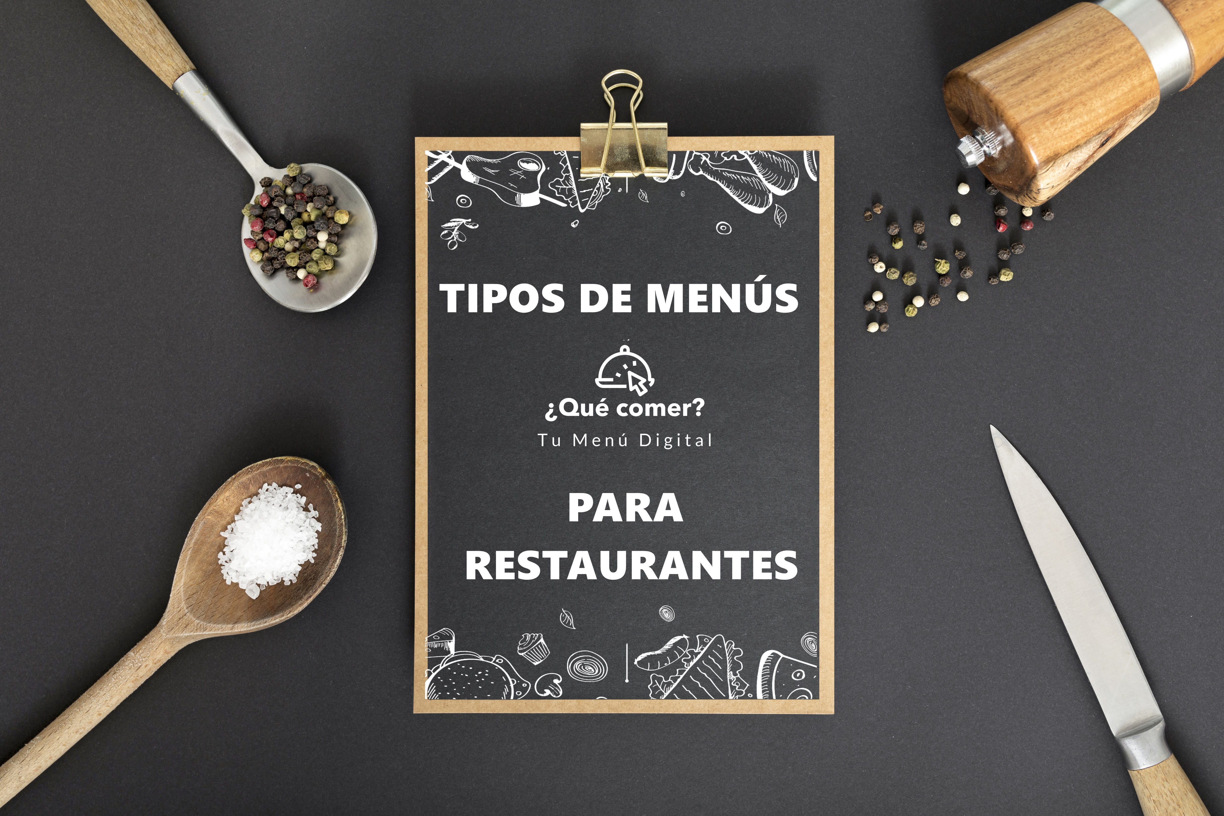 Tipos de menús para restaurantes